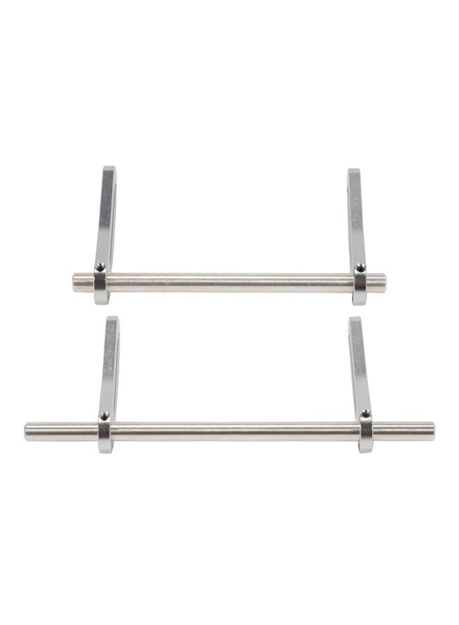 VNUHV Aluminum Adjustable Front Rear Modular Bumper Mount Set for 1/10 RC Crawler Chassis LCG Rigs Comp Builds TRX4 SCX10 Gspeed Power Wagon Cliffhanger Body (Silver) - Image 2